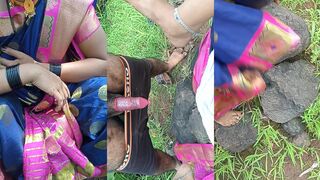 जंगल में रंडी आंटी को चोदने का वीडियो बनाया